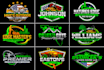 do amazing landscape, trimming, agriculture and lawn care logo