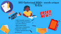 write SEO optimized articles and blog post