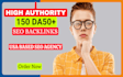 do 150 best quality SEO backlink high da authority link building service