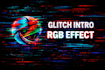 create a glitch logo reveal for youtube and a tech brand