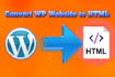 convert wordpress landing page to html