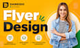 do custom business and event flyer designs on time