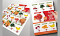 design creative flyer, brochure for supermarket or grocery store
