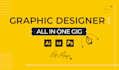 be your one stop graphic designer with adobe softwares