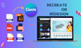 redesign, convert or recreate graphics in canva