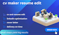 do resume editing, cv maker and cover letter