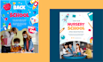 design summer camp,back to school and educational flyer and brochure