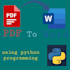 convert PDF to word using python programming language