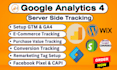 setup google analytics 4, ga4 server side tracking, ecommerce tracking via GTM