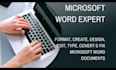 format and design your microsoft word document