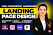 design high converting wordpress elementor pro landing page for google meta ads