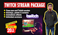 create a twitch overlay animated and full stream package