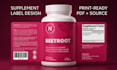 design a premium print ready supplement label
