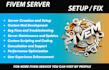 create and fix an esx fivem server with premium scripts