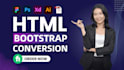 convert figma, psd, xd to responsive HTML CSS using bootstrap5