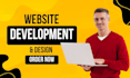do custom website development as a full stack and front end web developer