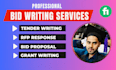 respond to rfp, government contract, or write bid proposal