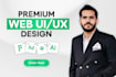 do website UX UI design using figma, xd