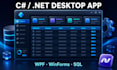 build a professional csharp net desktop application with database