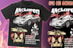 design car streetwear, t shirt high large grunge cars art
