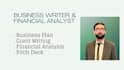 write a professional business plan and do financial analytics