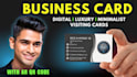 create digital, luxury, minimalist business card design, visiting cards