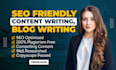 do SEO article writing, blog post writing, website content writing, copywriting