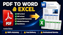 convert PDF to word, excel and editable format manually