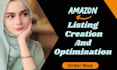 do amazon listing creation and SEO listing optimization
