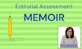 editorially assess the first 50 pages of your memoir