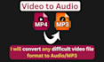 convert your video to high quality audio mp4 to mp3 or wav