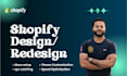 design or redesign shopify store, webshop, shopify store setup, theme change