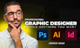 do graphic design, adobe illustrator, adobe photoshop and logo artisit