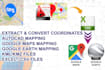 create maps using gps coordinates in autocad, survey plans