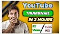 do attractive youtube thumbnail in 2 hours