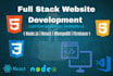 develop full stack custom website development, react, node