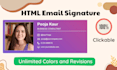 create html email signature clickable email signature