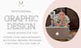 design a poster, wedding materials, or any print graphic