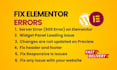 fix elementor errors and design issues within 1 hour