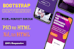 convert psd to html responsive website, sketch to bootstrap