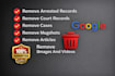 permanently remove article negative links mugshots cases delete news on google