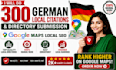create 300 germany local citations and directory submissions for local SEO
