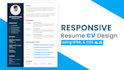 deliver you professional html resume, cv writing using CSS