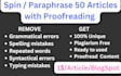 spin or rewrite 50 articles with wordai,quillbot and grammarly checker