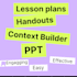 create engaging lesson plan,handout,ppt and context builder