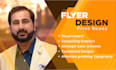 design unique concept, print ready custom and elegant flyers, expert designer