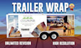 design professional box trailer, long trailr,trailer wrap ,gaming trailer wrap