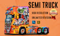 do eye catching professional semi truck wrap, truck wrap design