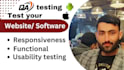 do QA manual testing of web, mobile apps, and software