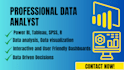 do data analysis, data visualization using power bi, tableau